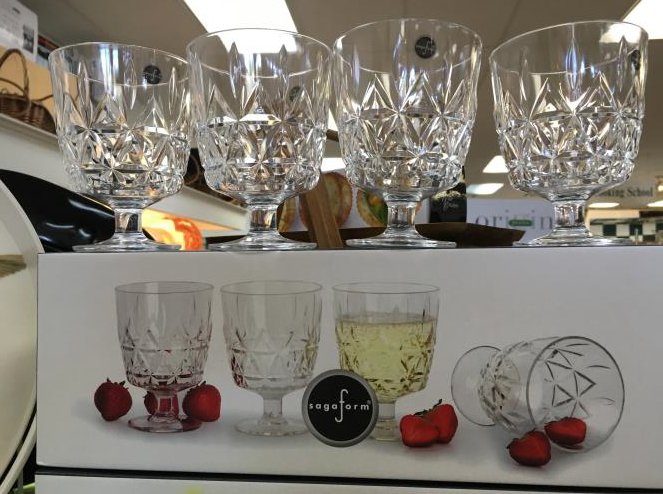 product5 CRYLIC CRYSTAL CUT DESIGN WINE GLASS