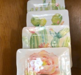 product6 MELAMINE DESERT IMAGE APPETIZER PLATES