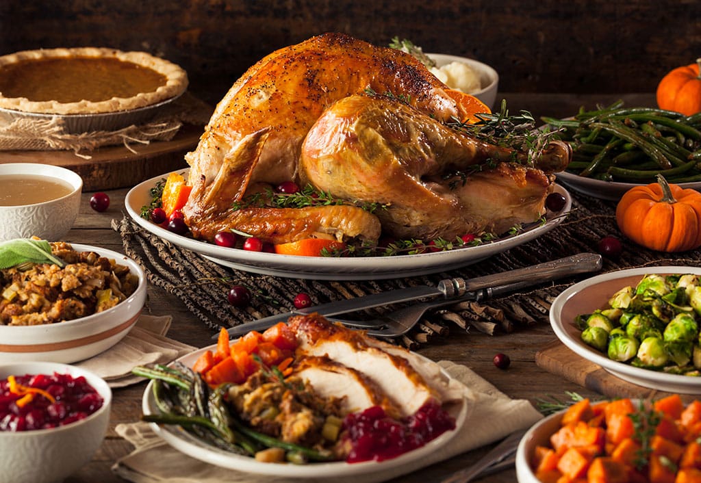 traditional Thanksgiving turkey dinner