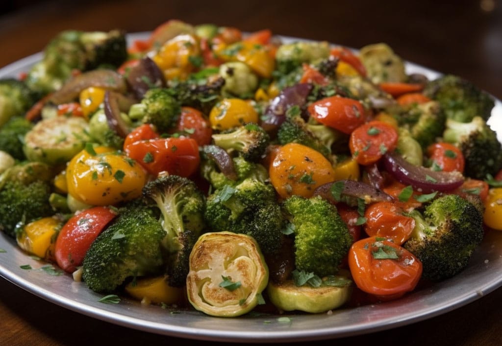 Fresh Vegetables Roasted with Olive Oil, Garlic, & Herbes de Provence