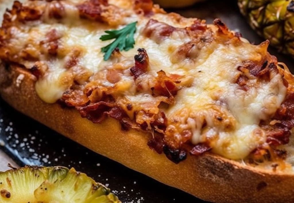 Pineapple & Bacon French Bread Pizza