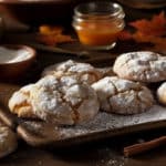 A festive spread of Pumpkin Pie Drops cookies, each meticulously crafted with a soft, pumpkin-infused center and a gentle dusting of cinnamon and sugar on top