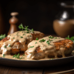 Chicken Cutlets in a Dijon Cream Sauce with Herbs