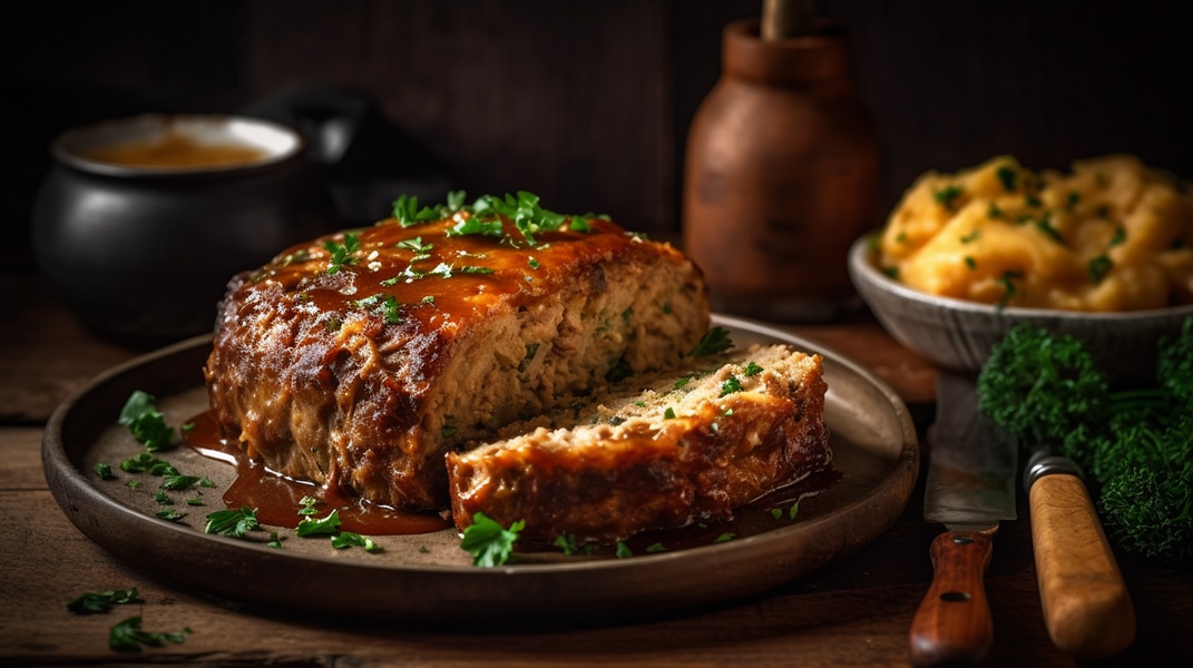 Meatloaf; Buttery, Garlicky Scalloped Potatoes