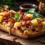 Pineapple and Bacon French Bread Pizza