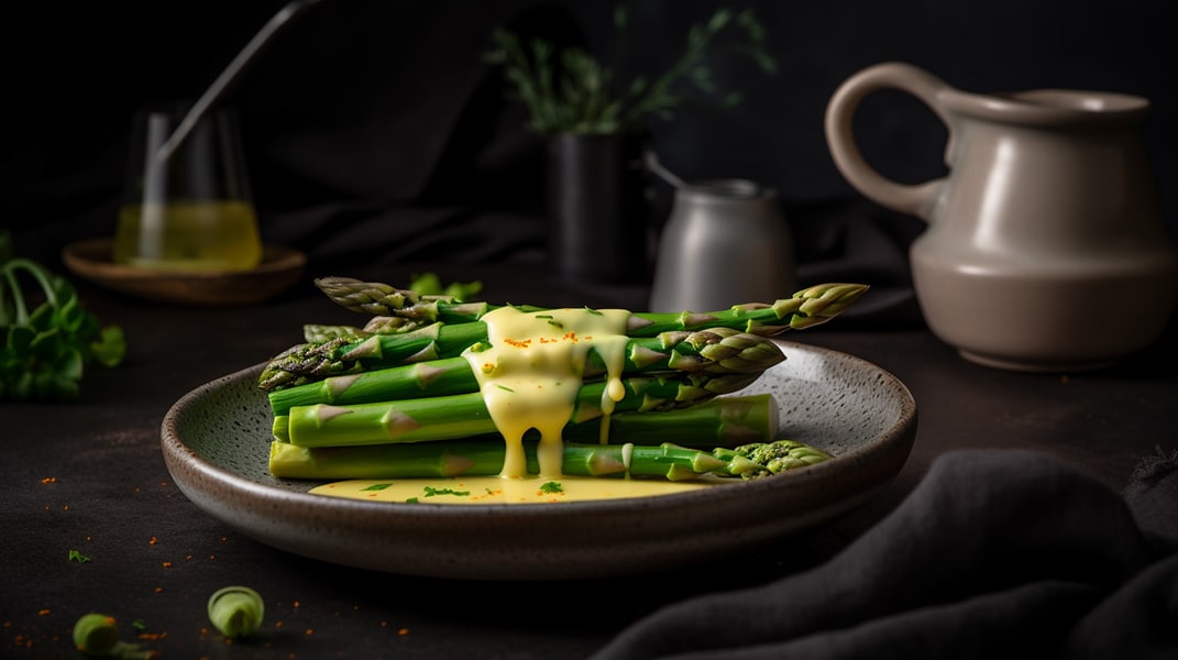 Sous Vide Asparagus with Hollandaise