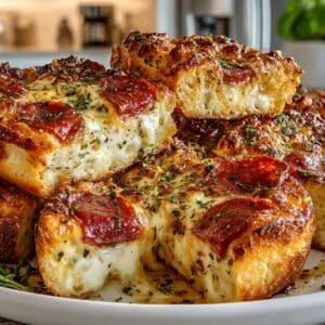 Figulata (Sour Dough stacks stuffed with Cheese & Pepperoni)