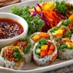 Ginger & fresh Vegetable Maki with Spicy Dipping Sauce