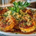 baked stuffed Butterflied Shrimp with Garlic and Bread Crumbs
