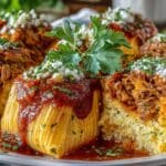 Pork Tamales with Red Chile Sauce