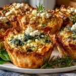 Spanakopita (Spinach, Onion & Ricotta) in Phyllo Cups;