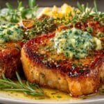 Center Cut Pork Chops with Herbed Butter