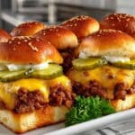 Sheet Pan Cheeseburger Sliders
