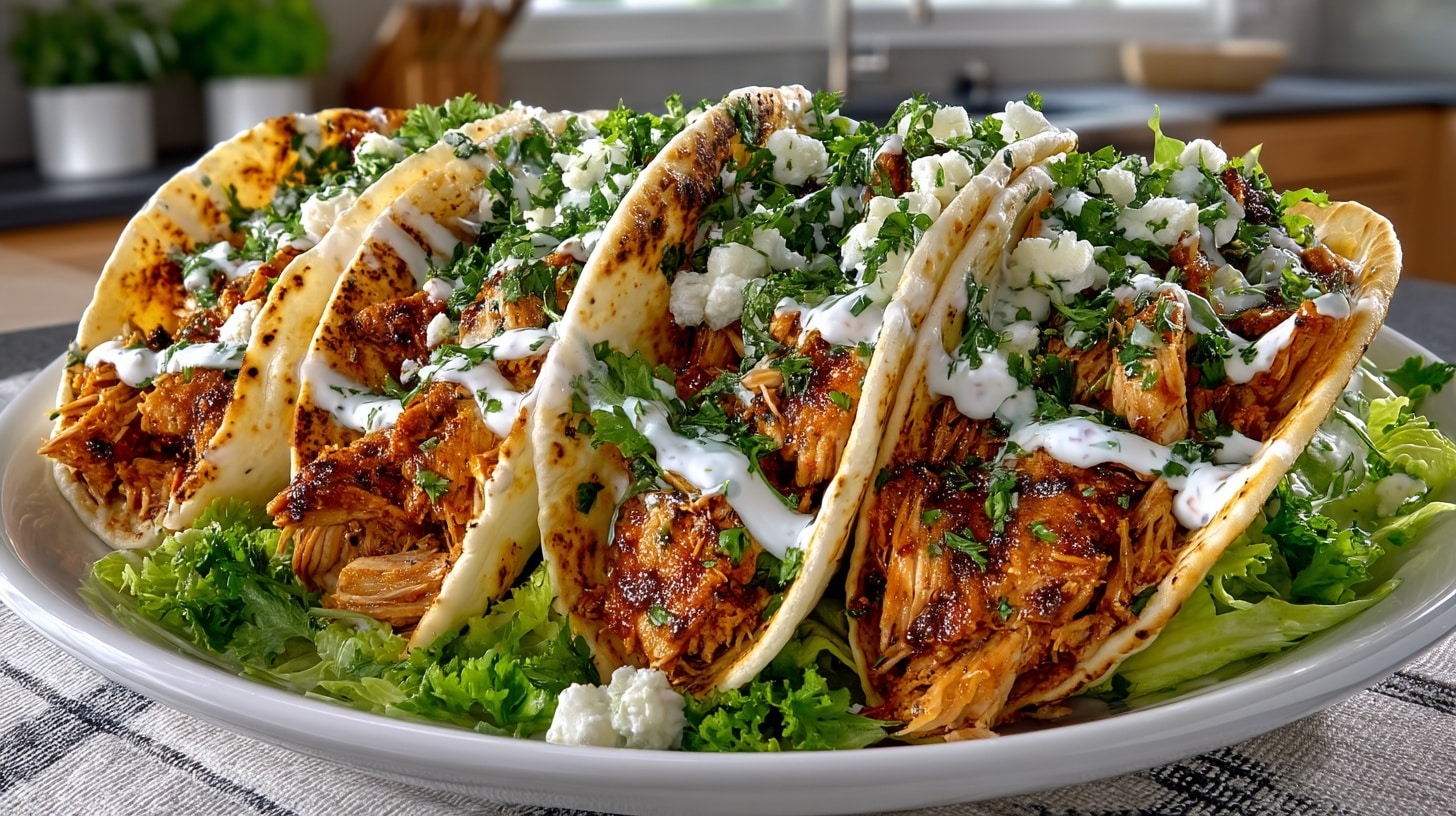 Chicken Tacos with Cilantro Lime Crema