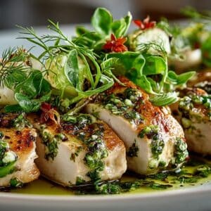 Milk-poached Chicken with Tarragon Salsa Verde