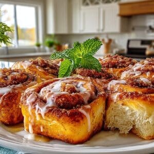 Cinnamon Rolls from scratch with Vanilla Icing