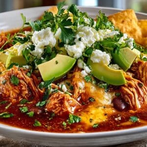 Enchilada Soup with homemade Tortilla Chips