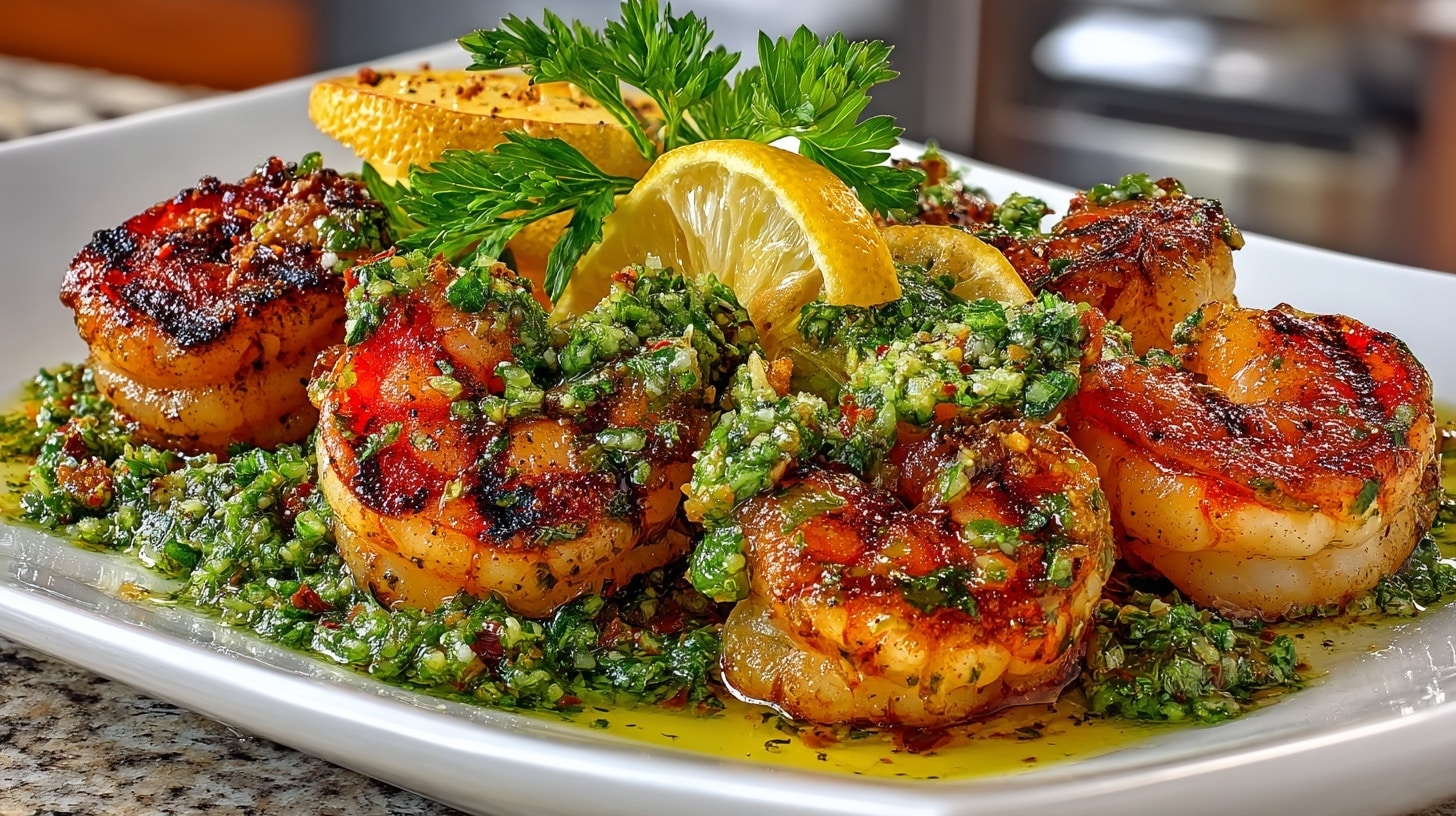 Grilled Shrimp with Four Herb Gremolata