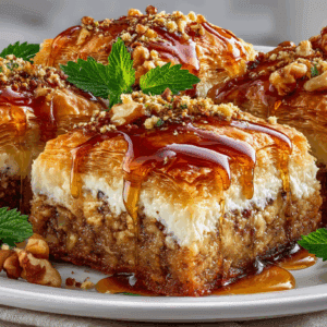 Honey Walnut Cream Cheese Baklava