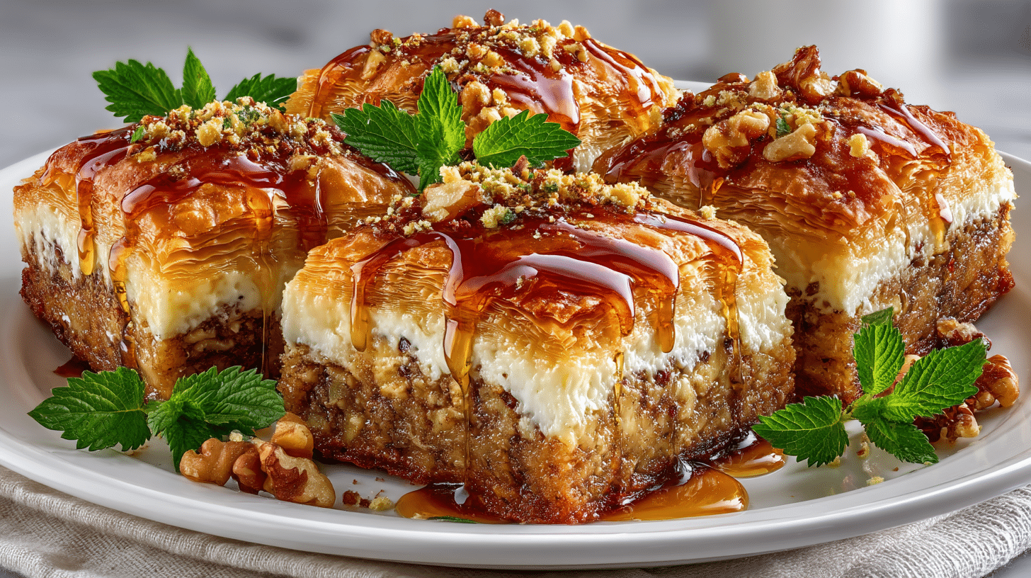 Honey Walnut Cream Cheese Baklava
