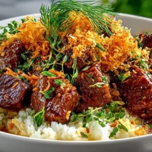 Indonesian-style Beef with toasted Coconut