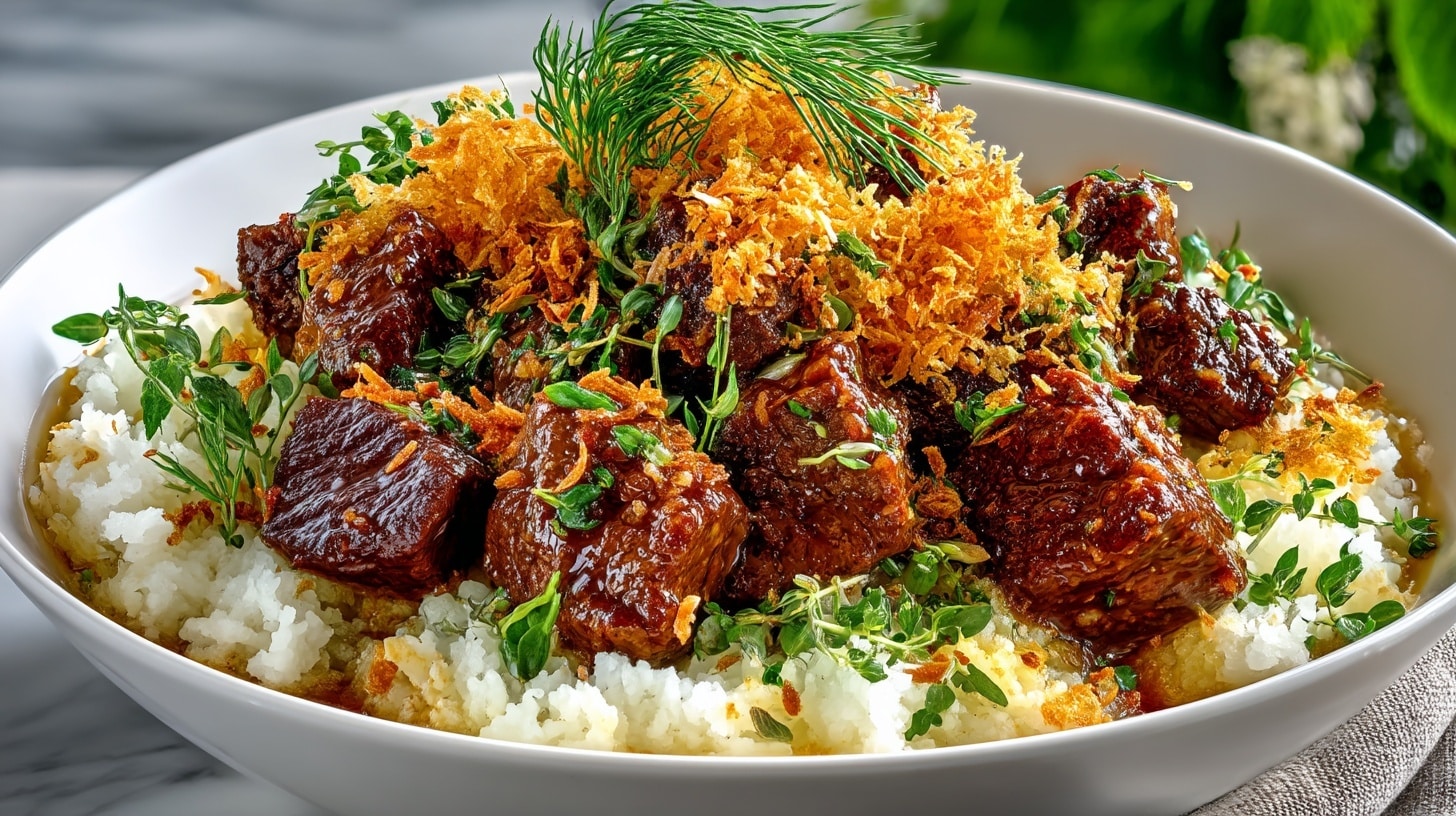 Indonesian-style Beef with toasted Coconut