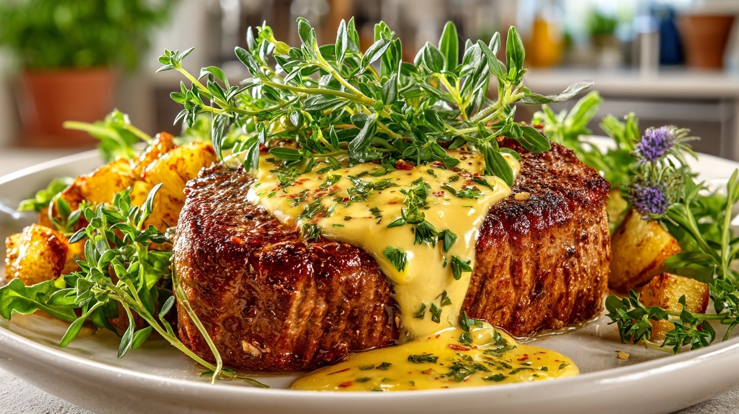 Pan seared Steak with Béarnaise Sauce