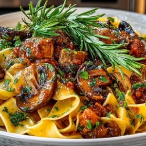 Homemade Pappardelle with Portobello Mushroom Ragu
