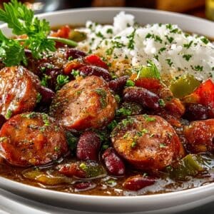 Red Beans, Rice and Sausage Gumbo