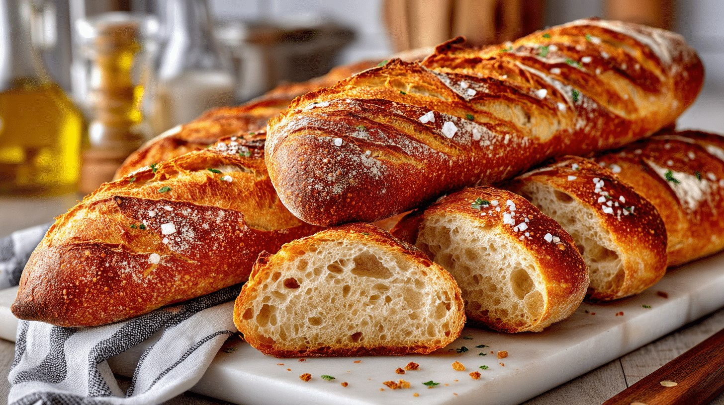 Salted Sourdough Baguette