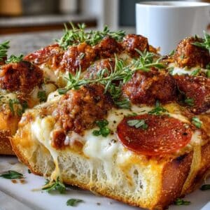 Italian Sausage & Pepperoni French Bread Pizza