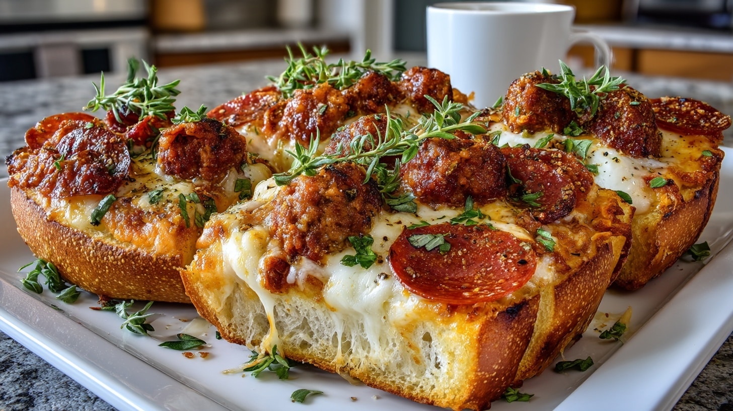 Italian Sausage & Pepperoni French Bread Pizza