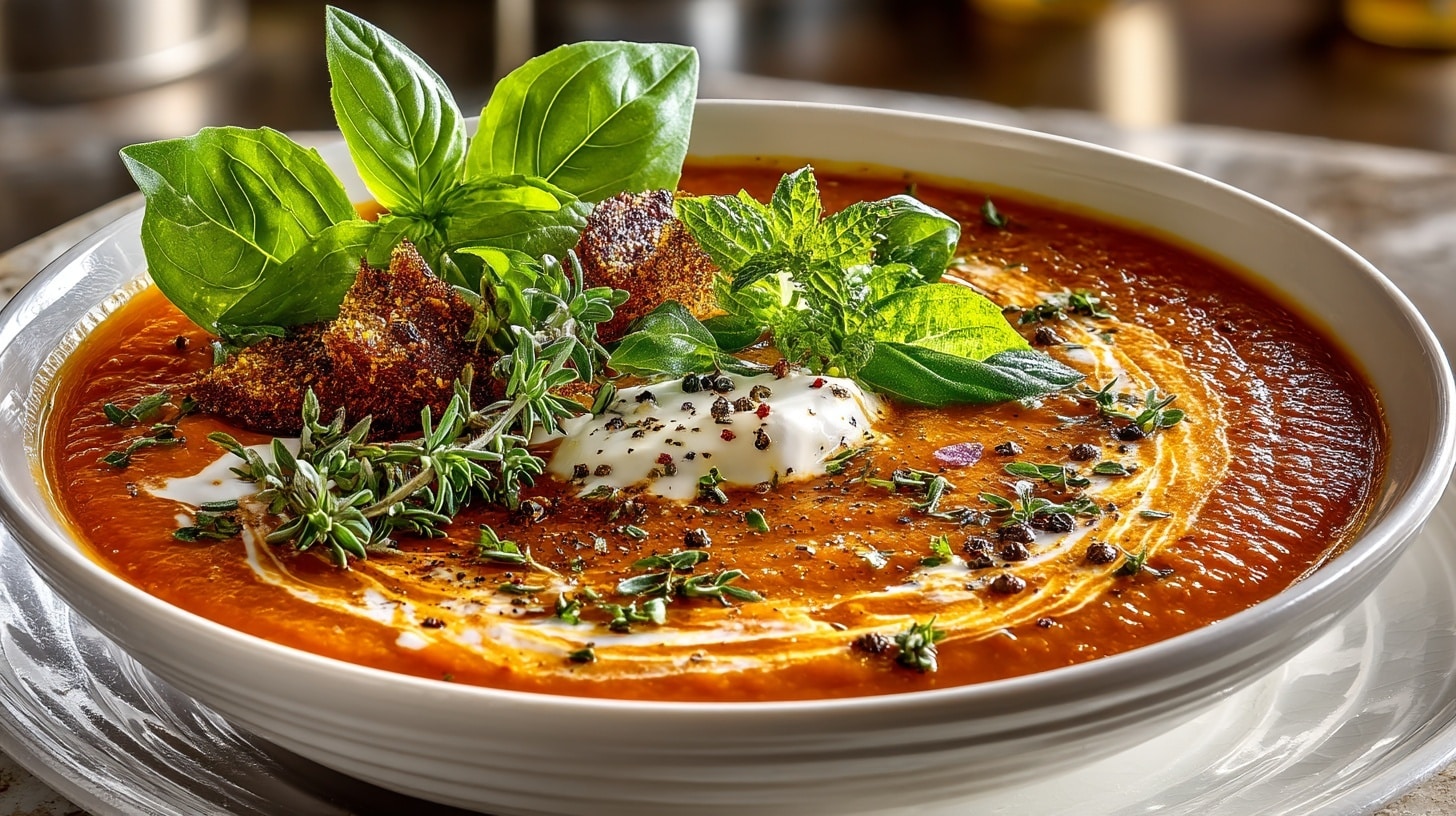 Tuscan Roasted Red Pepper Soup