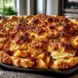 cast-iron skillet Apple Crumb Pie