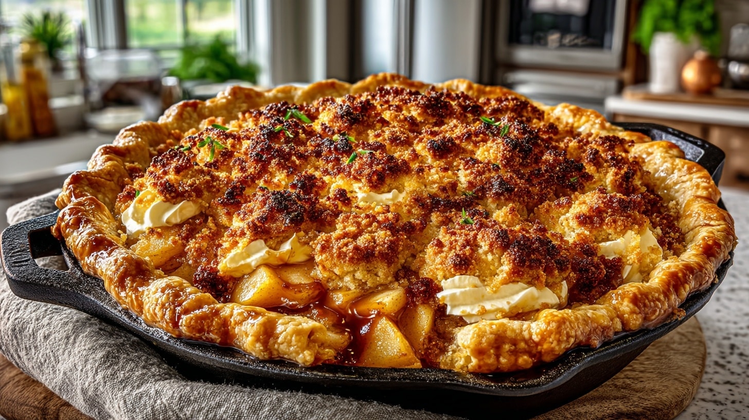 cast-iron skillet Apple Crumb Pie