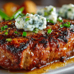 Blue Butter Cast Iron Seared New York Steak