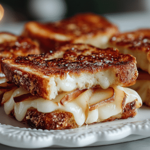Caramelized Pear & Smoked Gouda Panini Bites