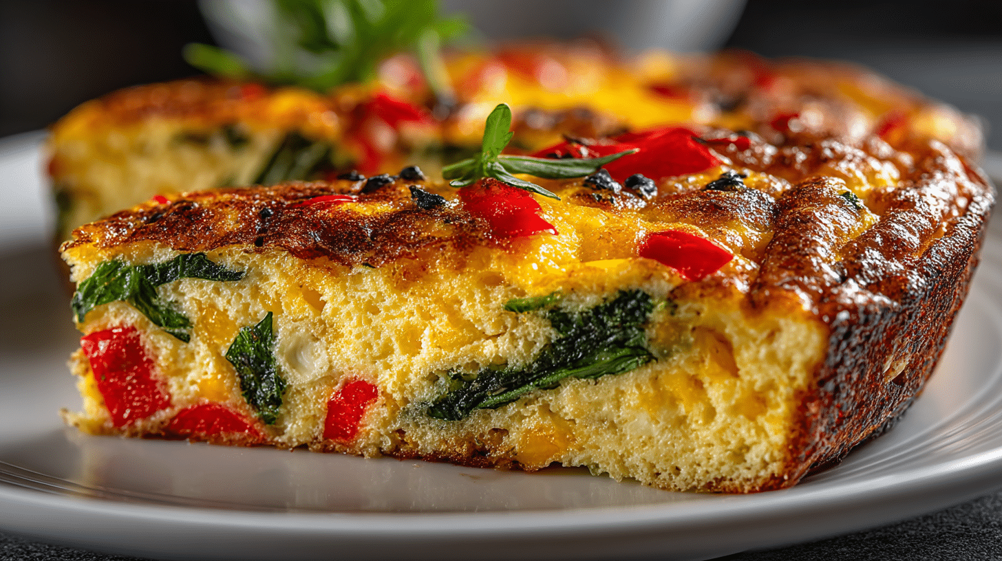 Cheddar Cheese & fresh Vegetable Frittata
