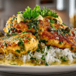Chicken Scallopine over Rice
