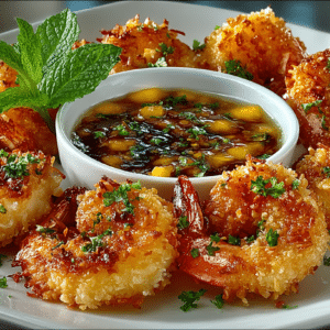 ; Coconut Shrimp with Mango Chutney