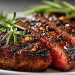 Grill-Smoked Herb-rubbed Flat-Iron Steaks