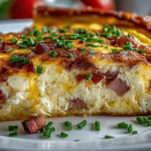 Ham and Cheese Baked Omelet