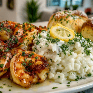Lemon-Zested Springtime Risotto with Mascarpone; Shrimp Scampi with Garlic Knots