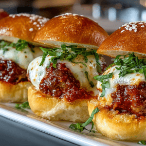 mini-Meatball & Marinara Sliders