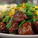 Orange Peel Beef with Brown Rice
