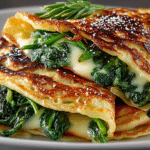 Pascadous (Savory Pancakes with Swiss Chard or Spinach, Garlic and White Wine)