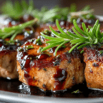 Pork Medallions with Rosemary and Red Wine Vinegar;