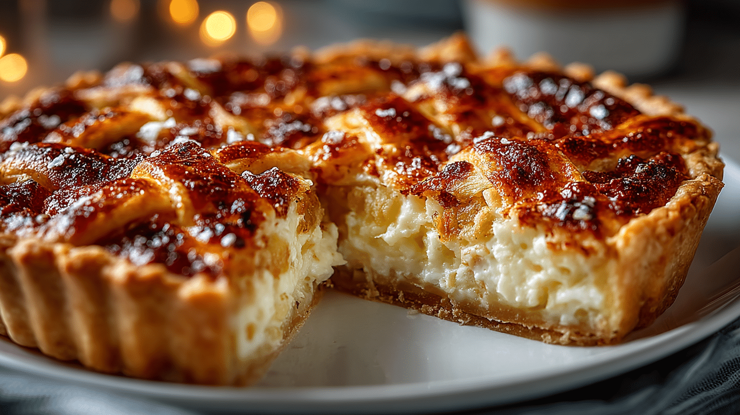 Potato & Bacon Quiche with Bacon Lattice Crust