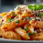 Quick & Light Penne Pasta with Vodka Sauce