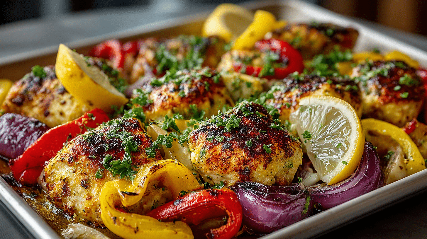 Sheet Pan Chicken Souvlaki